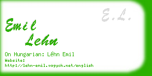 emil lehn business card